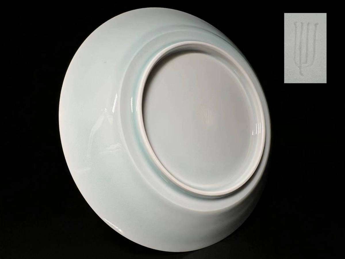 塚本快示作 青白磁龍字 大皿 共箱 未使用 Yahoo!オークション -「塚本