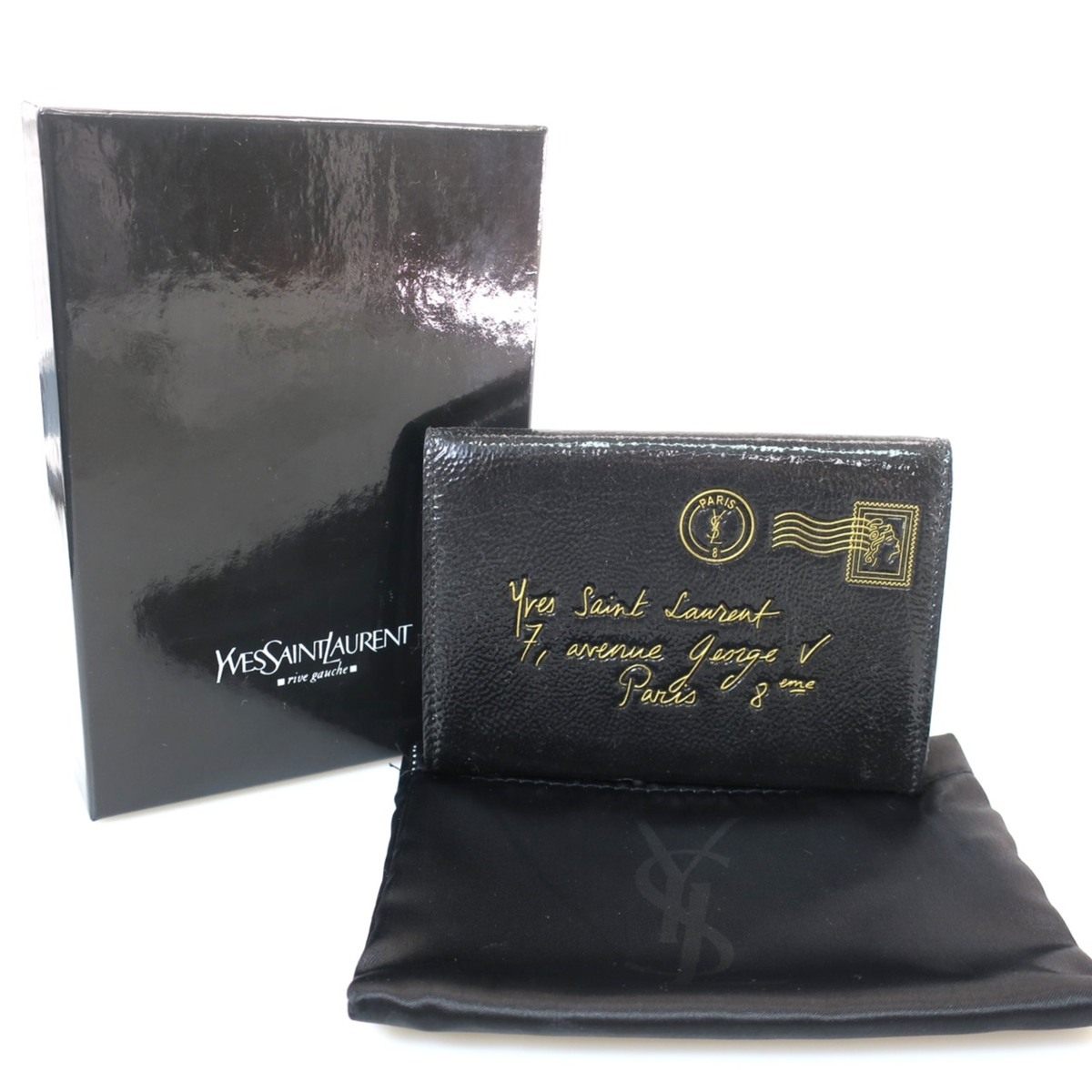  イヴ・サンローラン ラウンドファスナー 長財布 ゴールド金具 訳あり美品☆イブサンローラン 長財布 YSL ラウンドファスナー