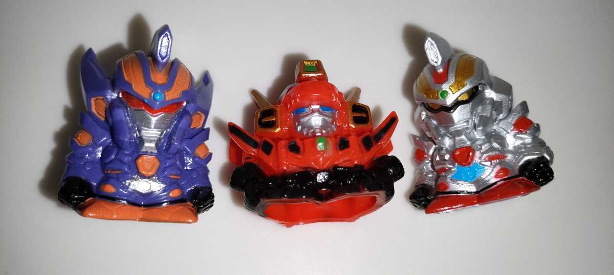 未使用】グリッドマン指人形3種（グリッドマン グリッドナイト
