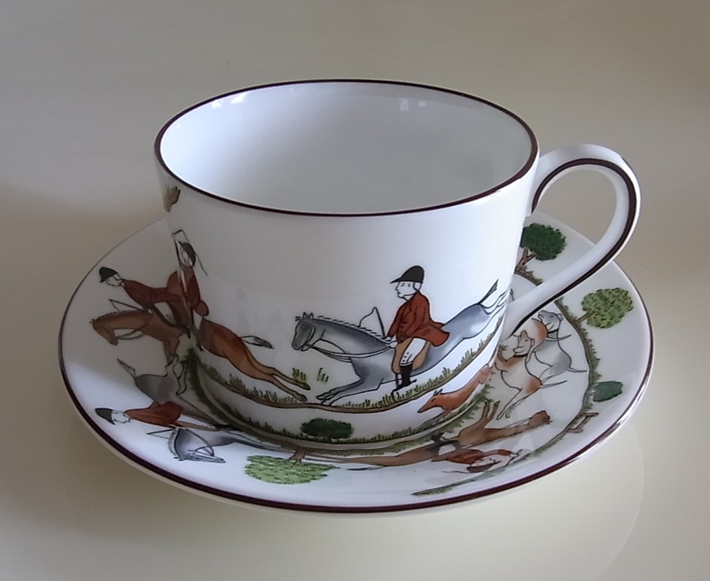 ウエッジウッド ハンティングシーン ボーンチャイナ 英国製 イギリス製 WEDGWOOD HUNTING SCENES 1991年製 カップ&ソーサ― 1客