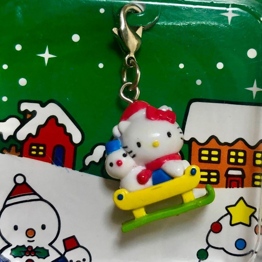キティ 根付け ソリ クリスマス限定 ソリ 雪だるま ①