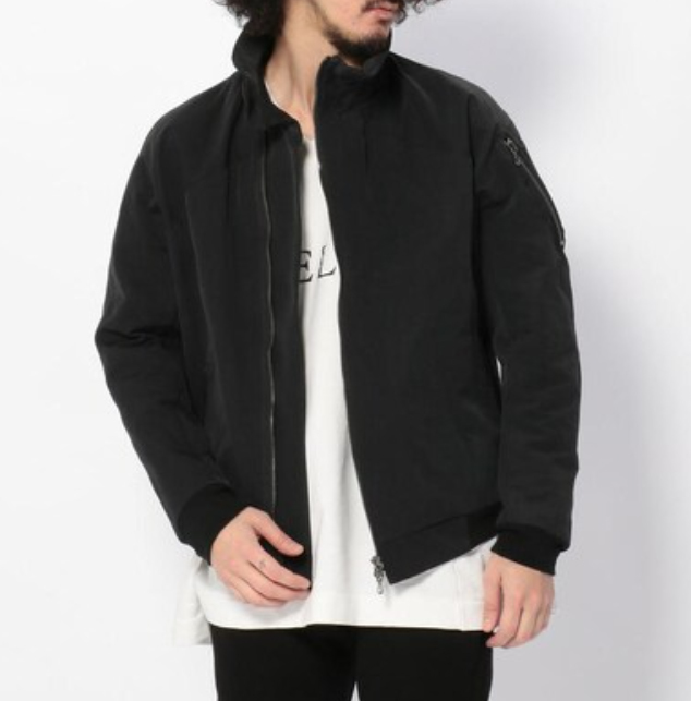 JULIUS SPRING-SUMMER 2017 COLLECTION JATTE NECK BOMBER JACKET 型番:577BLM1-BK COLOR:BLACK SIZE:3