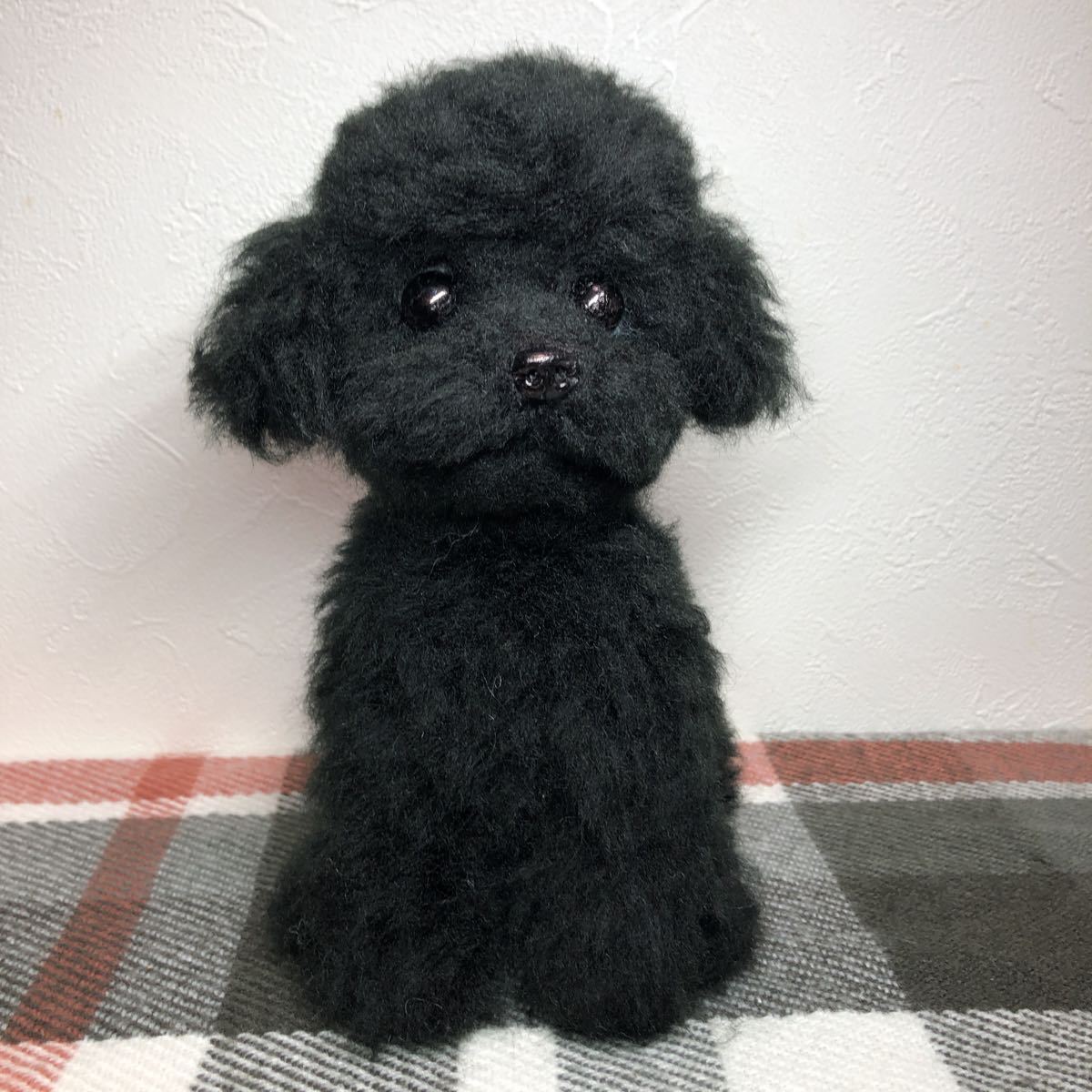 羊毛フェルト トイプードル ブラック トイプードルぬいぐるみ 凄まじ 