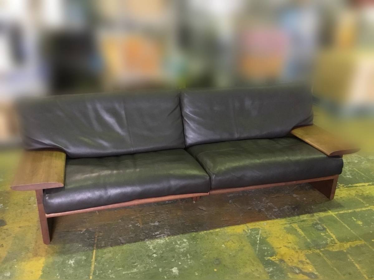 日本製 株 アサヒ 本革 3人掛けソファ GW-7 0060 総革 ヤマト