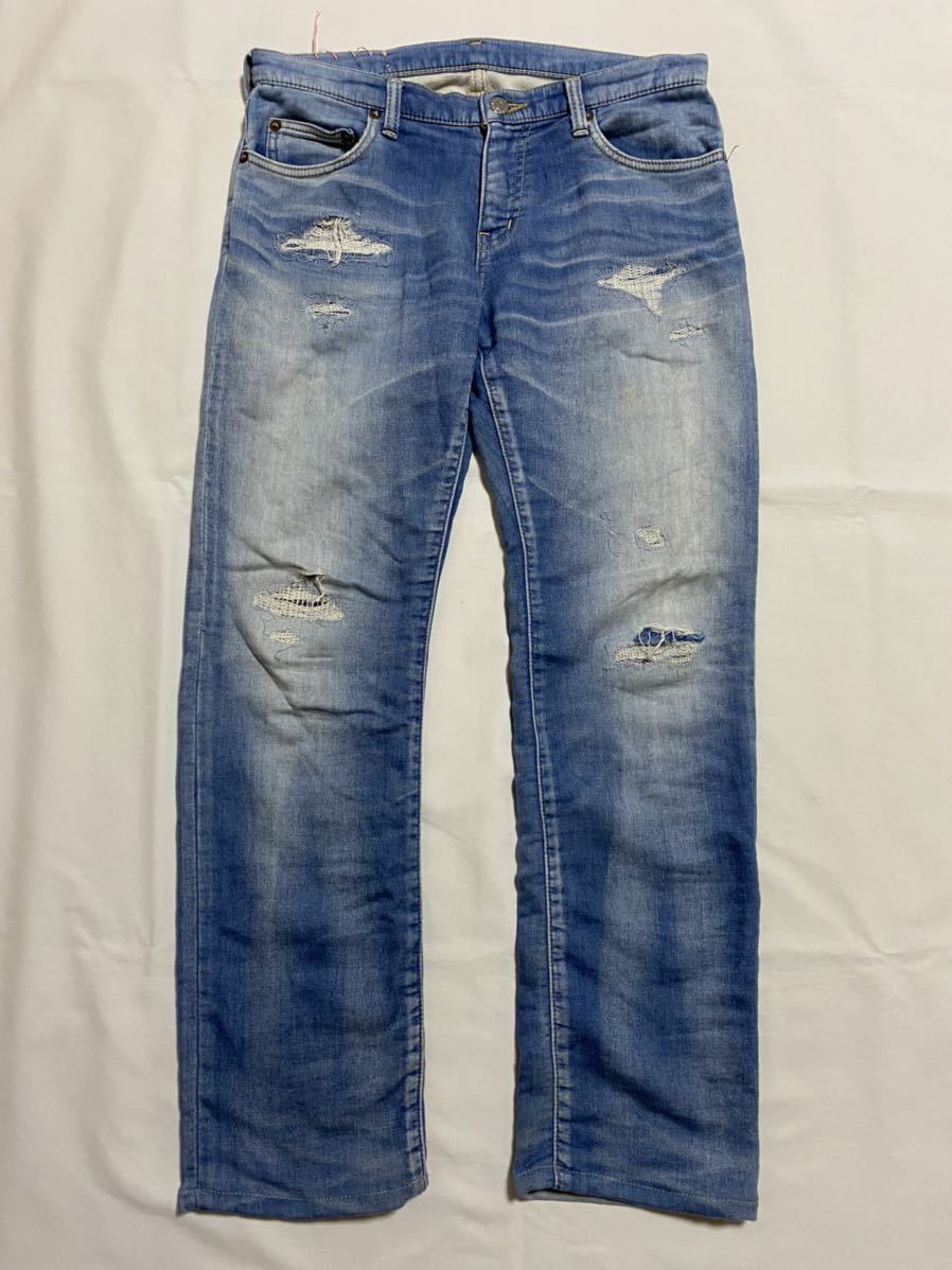 【限定SALE，安い】 R.H.VINTAGE Ron Herman ロンハーマン リペア ダメージ加工 スウェットデニムパンツ S(男性用)｜売買されたオークション情報、yahooの商品情報をアーカイブ公開 - オークファン 男性用