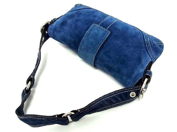 1円 COACH コーチ 8A18 ソーホー デミフラップ スエード×レザー ワン  