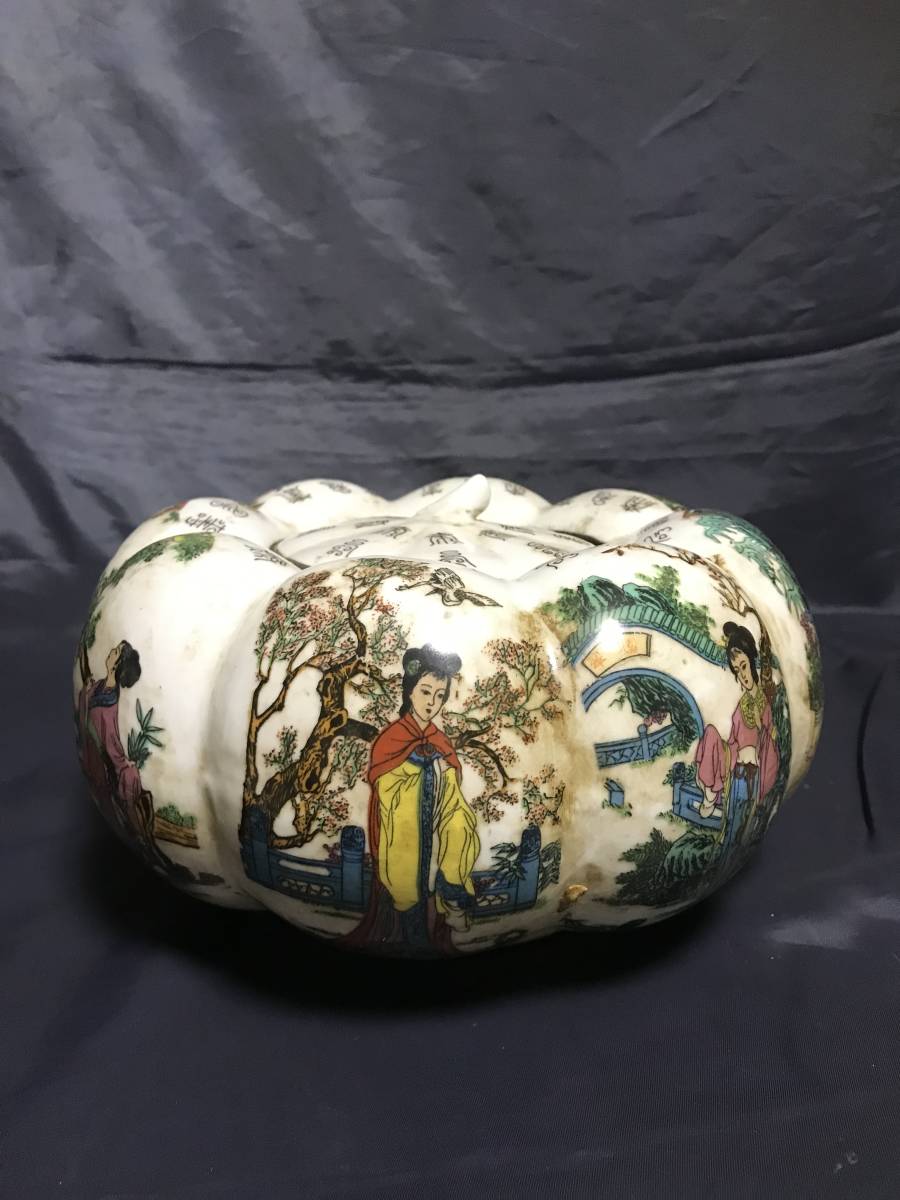 ○中国古陶磁 ◇中国美術◇鳳凰⁄草花⁄鳥文様 五彩 蓋壷◇ 大清乾隆年製
