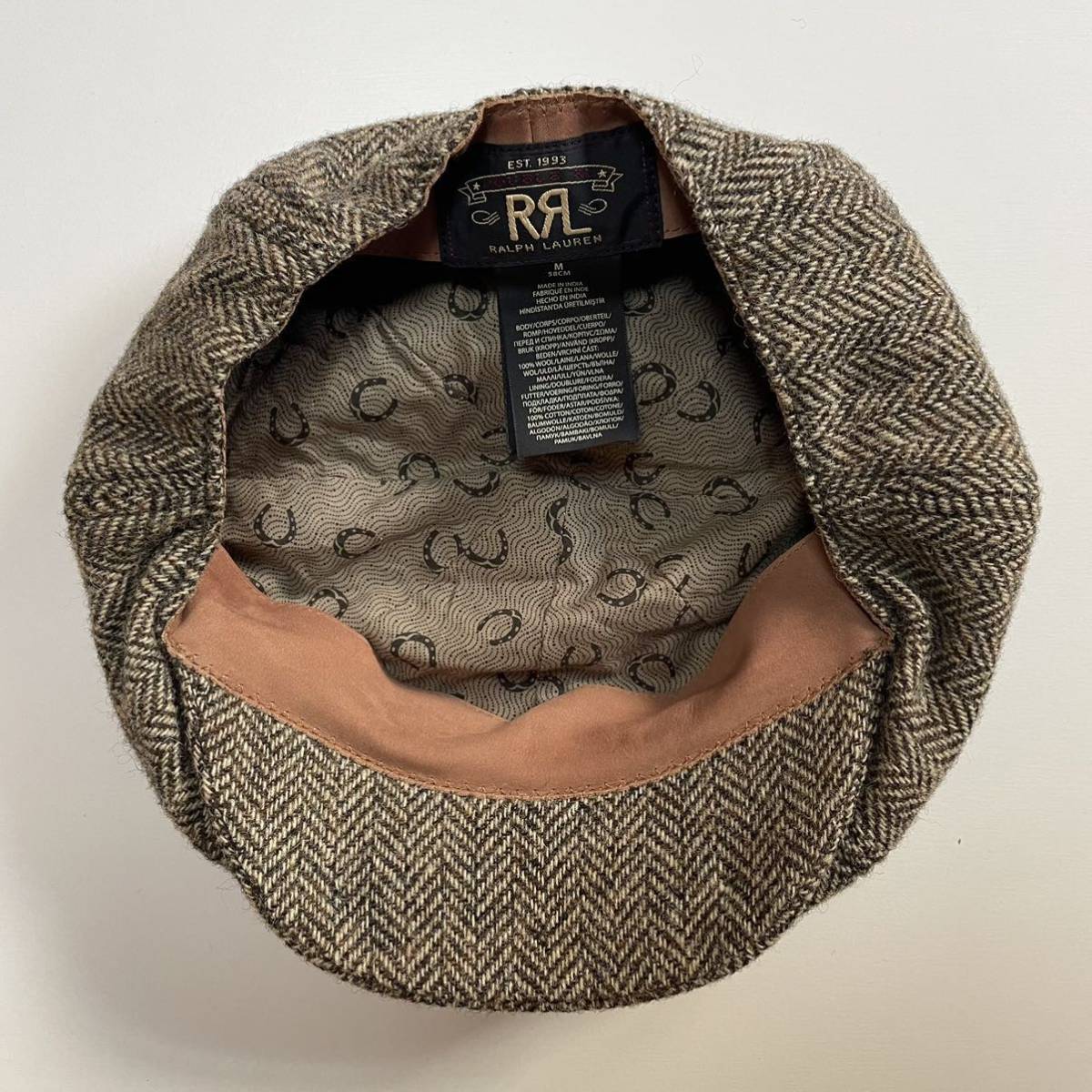 RRL “ヘリンボーン ツイード キャスケット” M ニュースボーイ キャップ