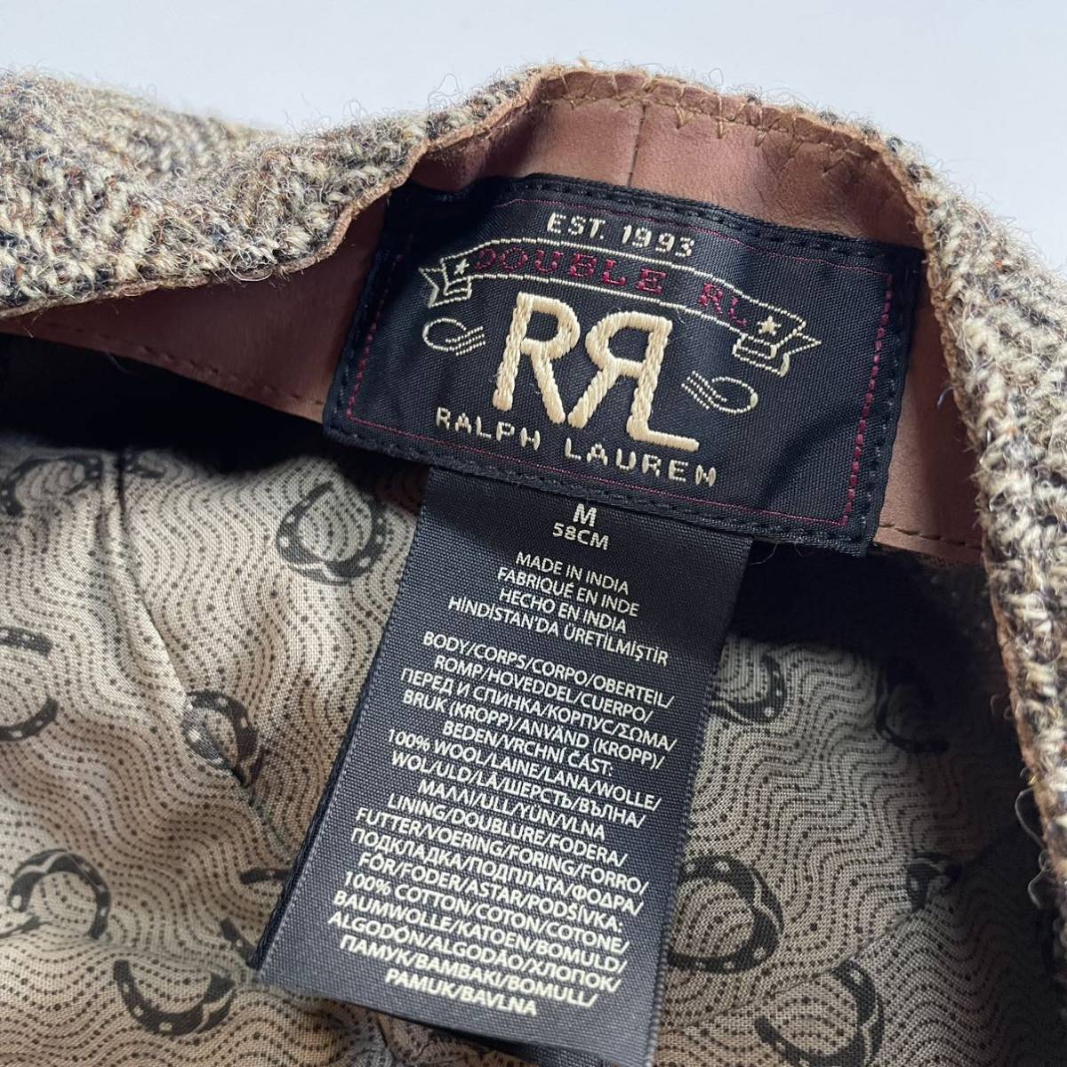 RRL “ヘリンボーン ツイード キャスケット” M ニュースボーイ キャップ