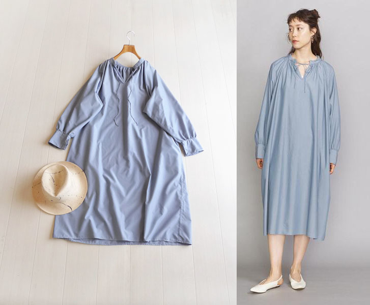 B Y ユナイテッドアローズ 21ss ギャザースモックワンピース Beauty Youth United Arrows ビューティー ユース ブルー系ロングワンピース ワンピース 売買されたオークション情報 Yahooの商品情報をアーカイブ公開 オークファン Aucfan Com