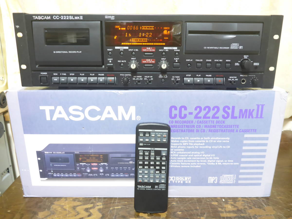超激得，格安 TASCAM CC-222SLmkⅡ 業務用CDカセットレコーダー タスカム 2(一般)｜売買されたオークション情報、yahooの商品情報をアーカイブ公開 - オークファン 一般
