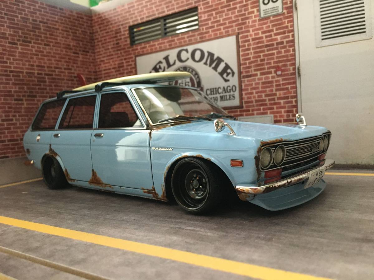 1 18 イグニッションモデル 510ブルーバードワゴン 錆塗装 カスタム改 某ミニカー カスタム有名な方作成車両鉄ッチンホイール 乗用車 売買されたオークション情報 Yahooの商品情報をアーカイブ公開 オークファン Aucfan Com