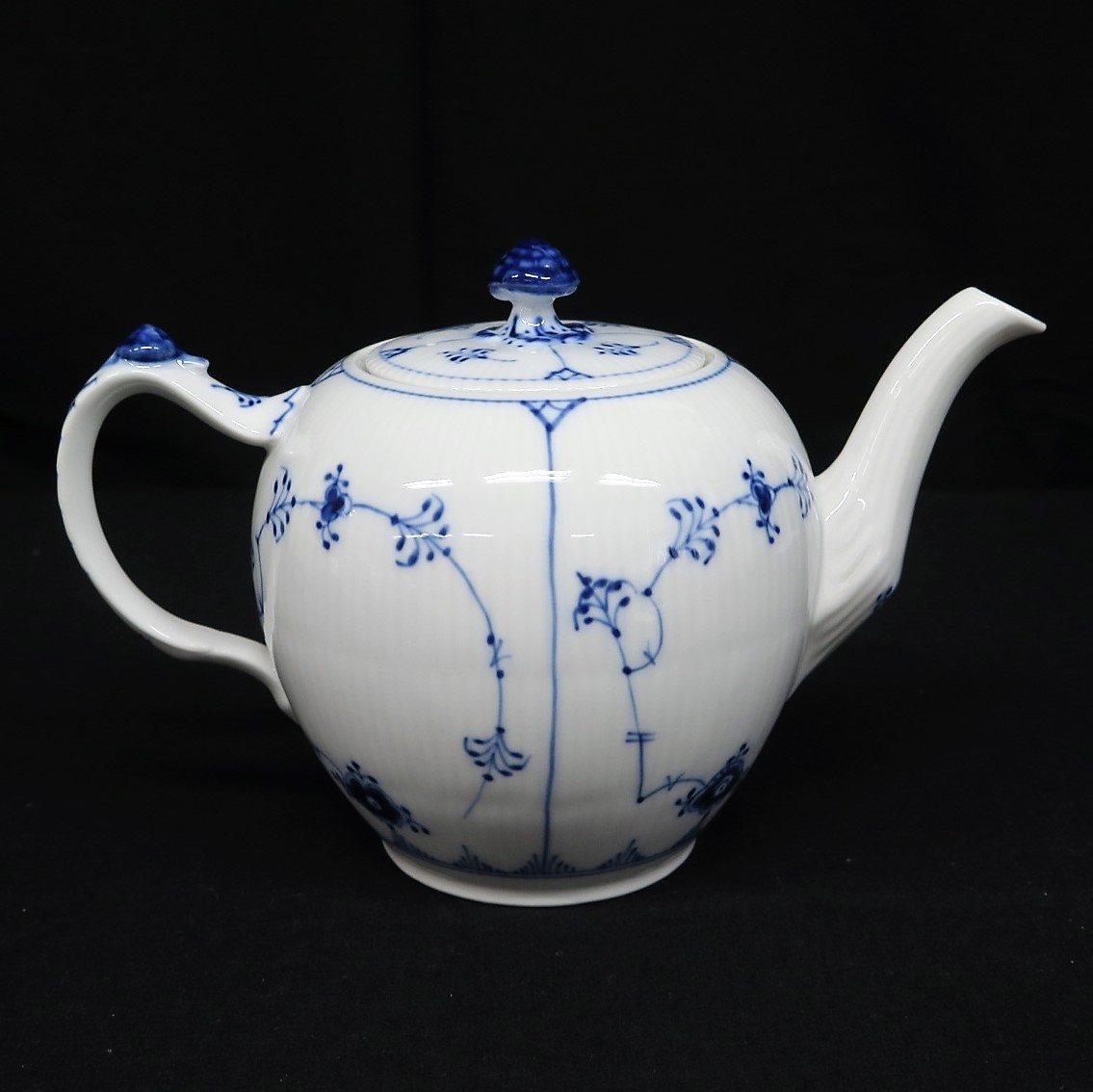 1円～ ロイヤルコペンハーゲン ブルーフルーテッド プレイン ティーポット y176-1371461t【Y商品】_3