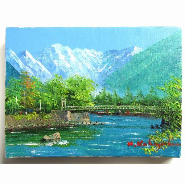 ☆小林幸三『河童橋（SM号）』油彩画 新品 キャンバスのみ 作者直筆