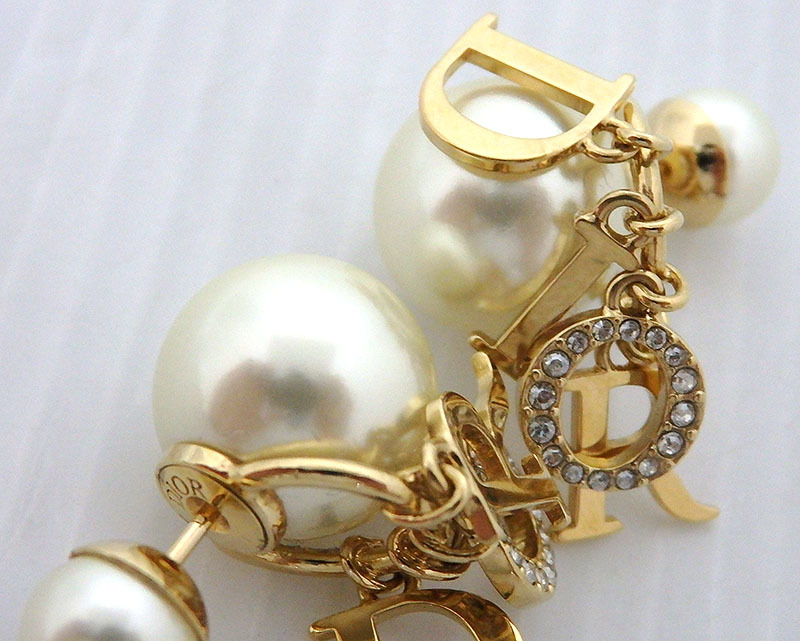 ☆1円～!! 美品!! Dior ディオール TRIBALES レジンパール ピアス  