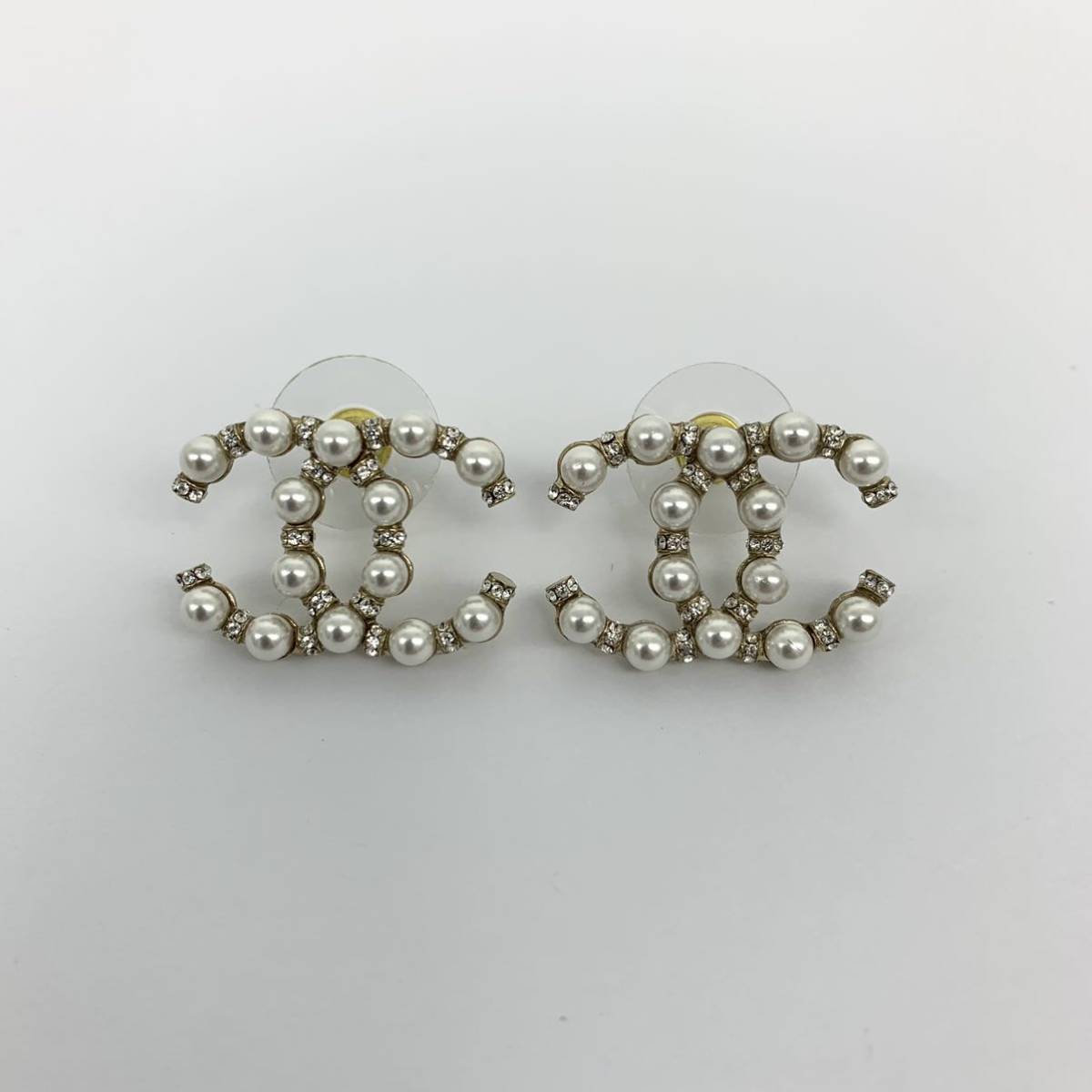 ココマーク シャネル CHANEL ピアス フェイクパール パール B21C 