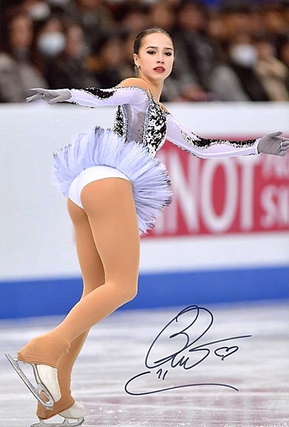10枚組 アリーナ ザギトワ Lサイズ写真 サイン 女子スケート