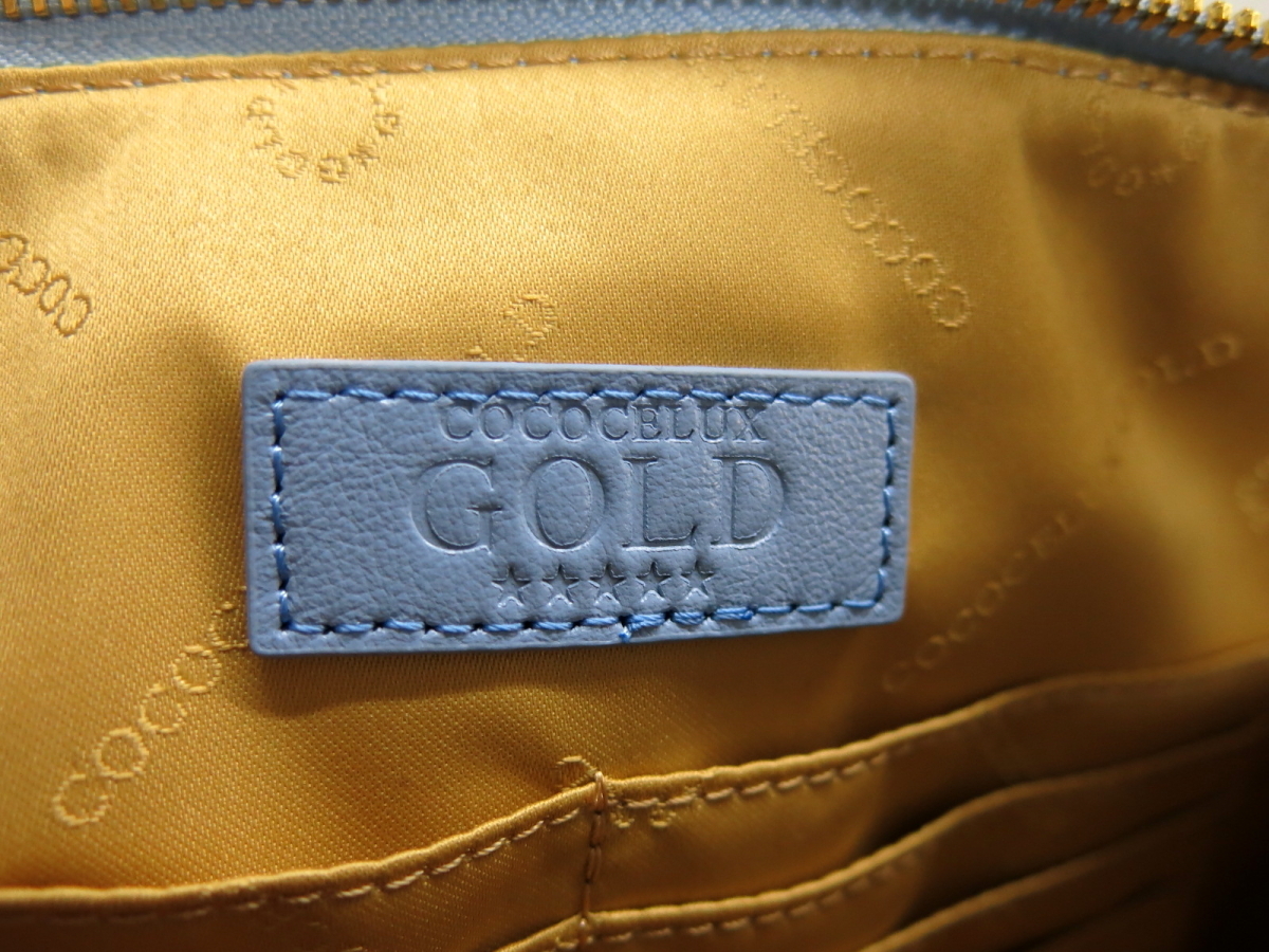 ○未使用○COCOCELUX GOLD○コンパートメント○ダイヤモンド レザー 本  