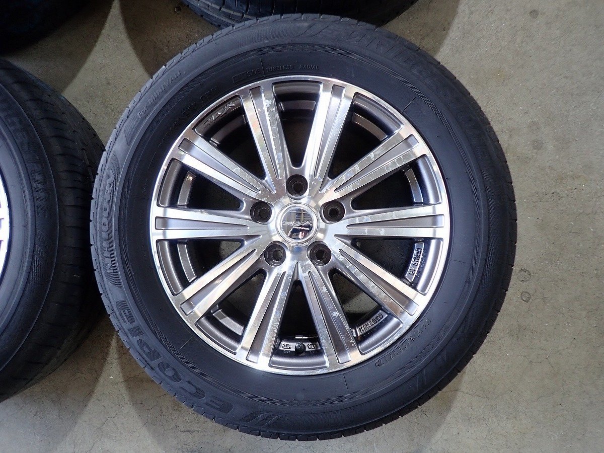 ■NP2733【送料無料215/60R16】オデッセイ エスティマ ヴェゼル ブリヂストン 中古夏タイヤセット ★16×6.5J 114.3/5H ET53★1円スタート