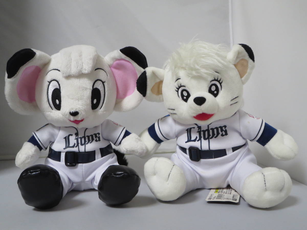 ロ 三英 西武ライオンズ ぬいぐるみ 2体セット レオ（リトル）/ライナ