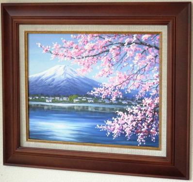 油絵 風景画 絵画 富士山 富士山絵画 | - Yahoo!オークション 額入り