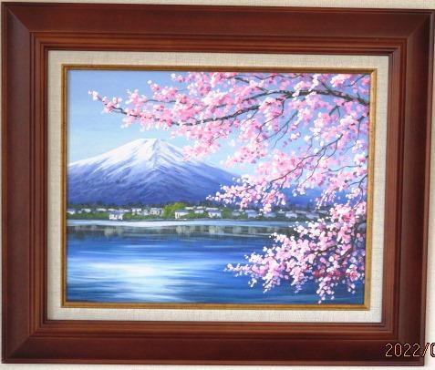 油絵 風景画 絵画 富士山 富士山絵画 | - Yahoo!オークション 額入り