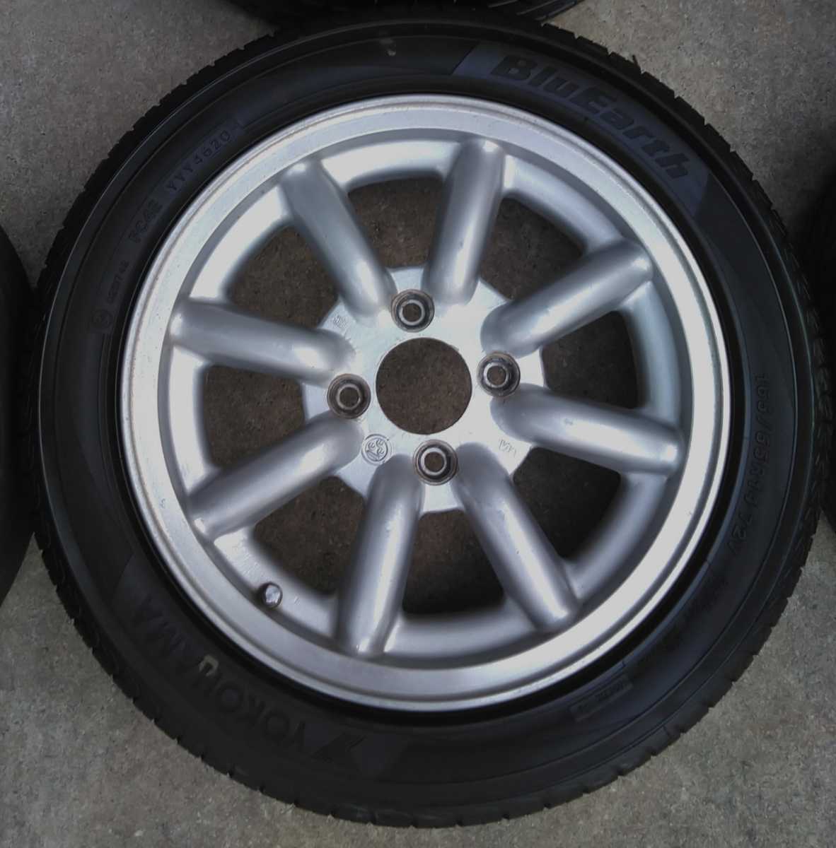 ワタナベ PCD100 165/55R14インチ 希少5J☆ブラックレーシング アルト 