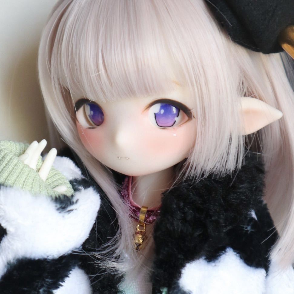 raimuneca]tinyfox C10 ホワイト カスタムヘッド+ウィッグ+アイ(パーツ 