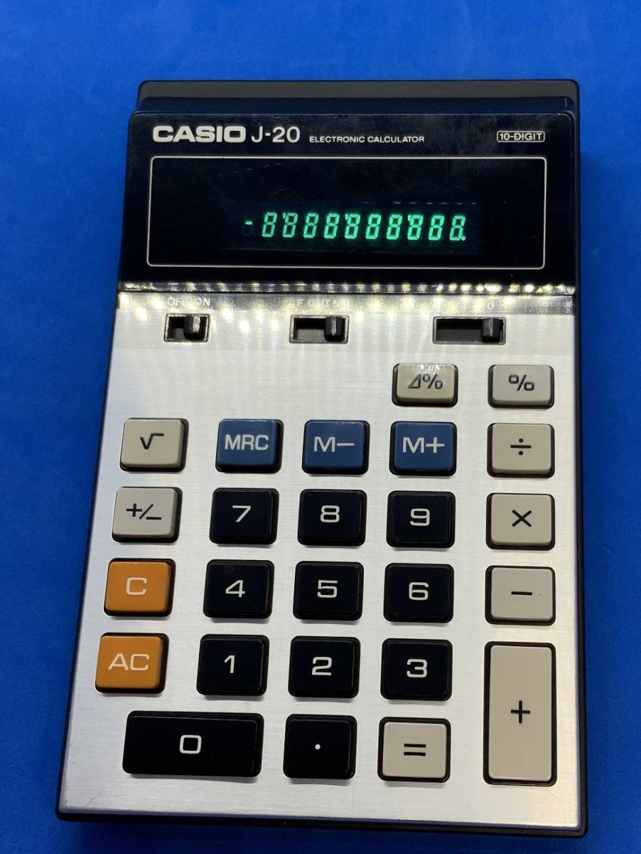 パナソニック　電卓　初期電卓　レトロ　8桁 CASIO J-20 電卓 蛍光管式 FL管 昭和レトロ 10桁表示 カシオ CASIO