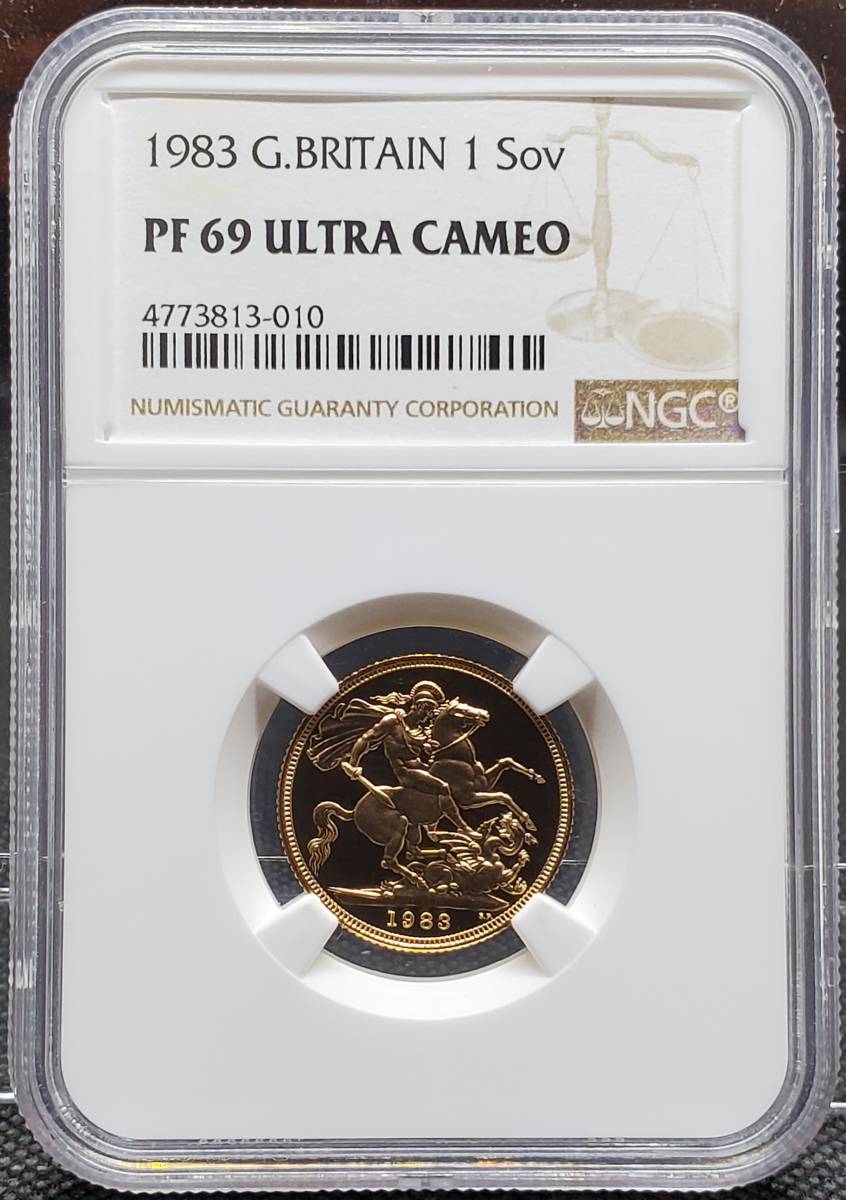 イギリス 金貨 1ソブリン 0 1983年 ソブリン金貨 NGC Yahoo!オークション ヤングエリザベス PF69 - NGC鑑定 UC1983年 エリザベス エリザベス2世 ソブリン