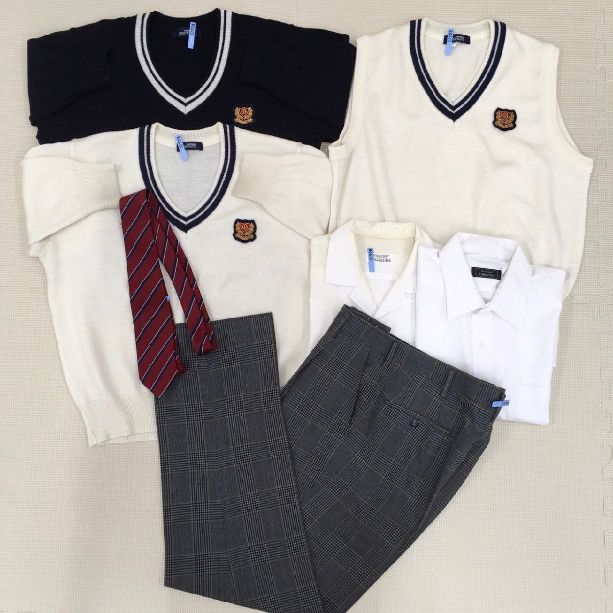 AS543-2(中古) 秋田県 大曲工業高校 男子学生服 7点セット /L/W79