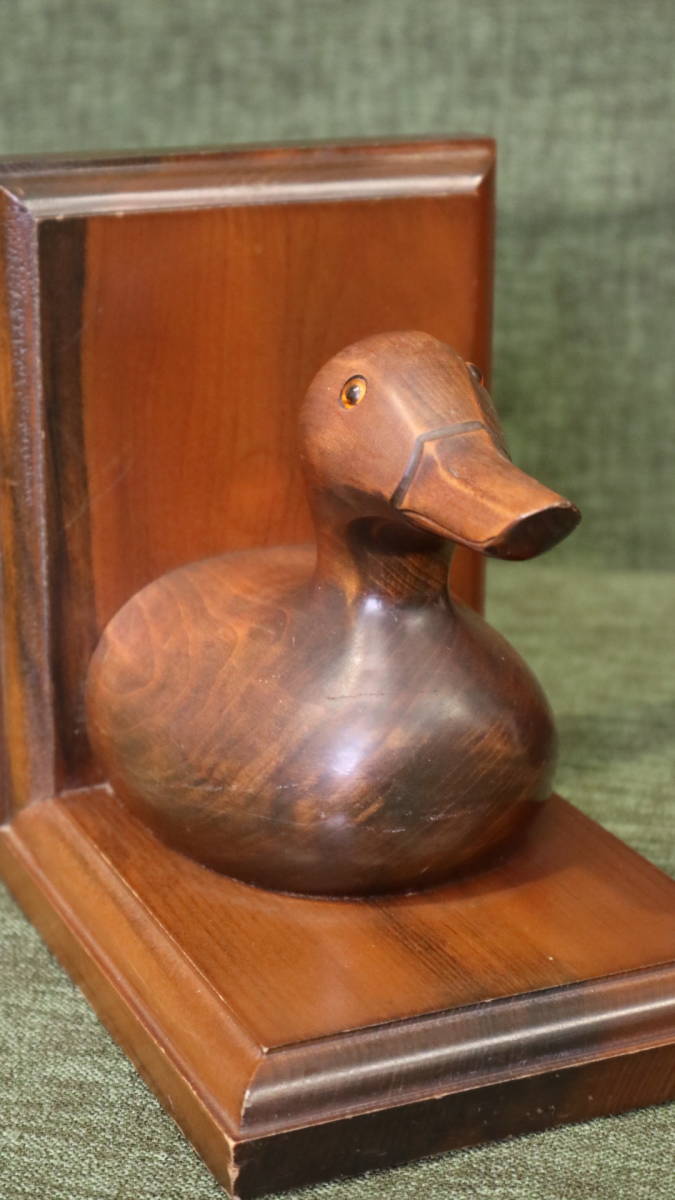 あ//A3809 木製 ハンドメイド 坪源 TSUBOGEN CRAFT ブックエンド