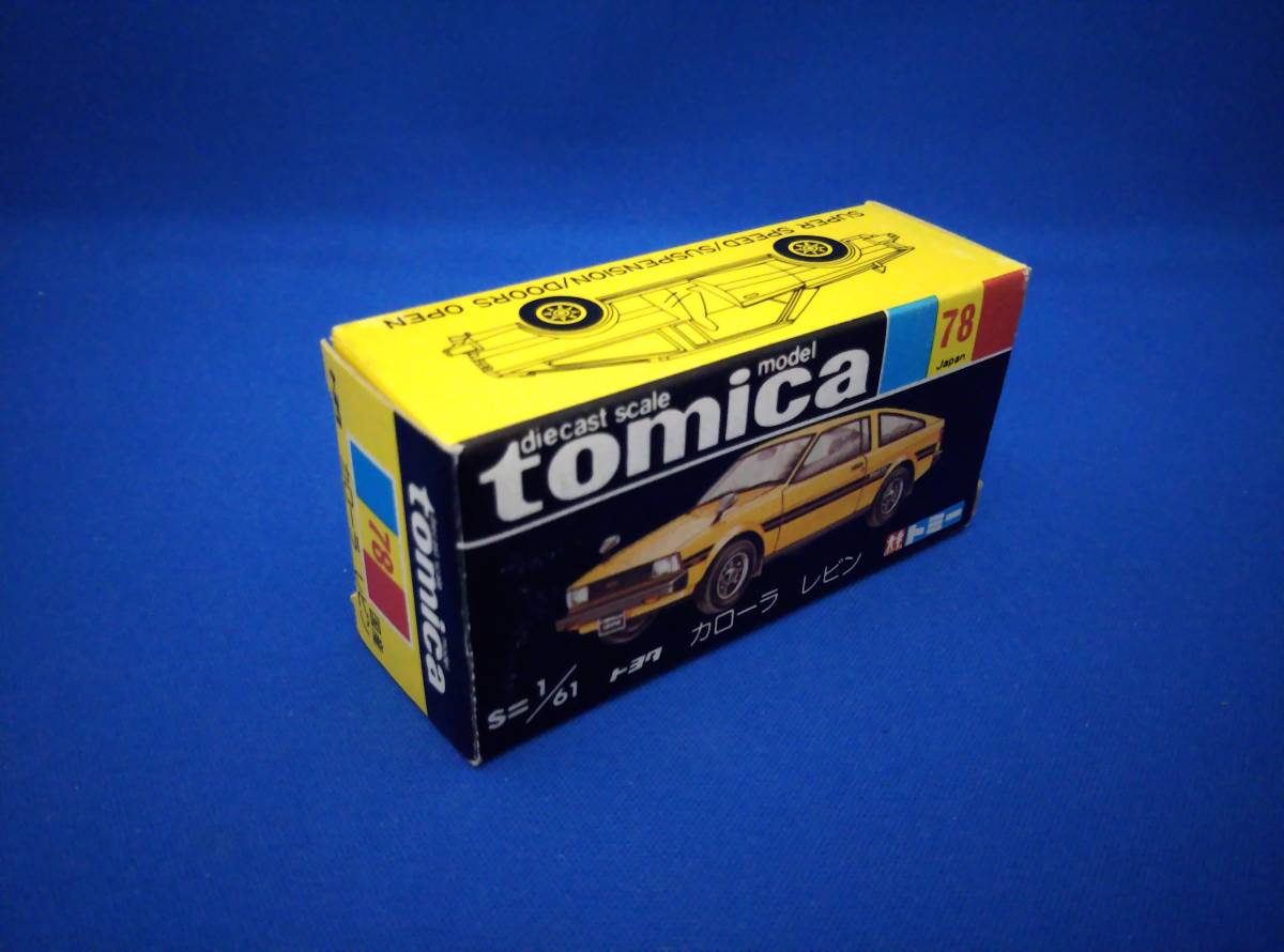 トミカ No.78 トヨタ カローラ レビン クリーム色×赤サイドライン 黒 