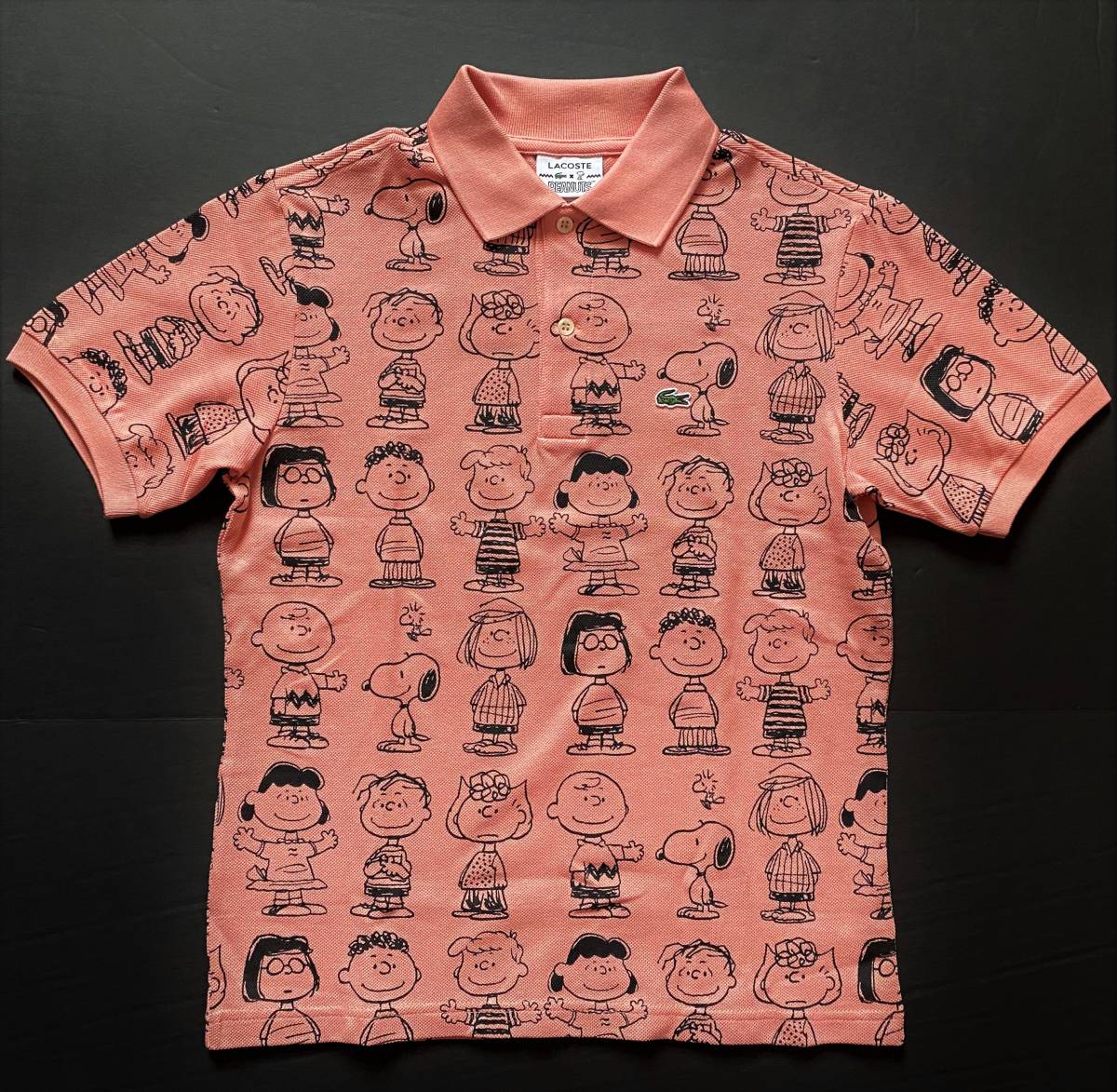 新品 ラコステ X ピーナッツ　ポロシャツ ピンク キッズサイズ (12) アメリカ直営店購入