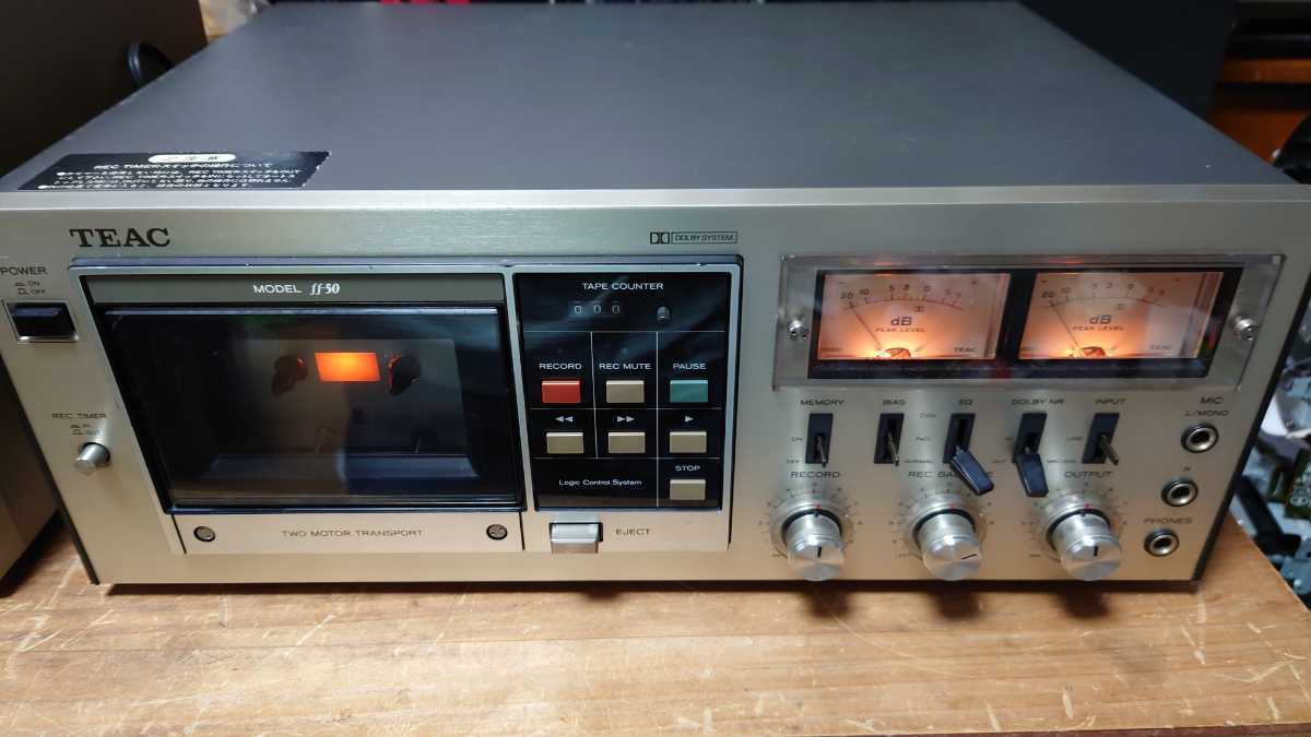 TEAC カセットデッキ ff-50 ジャンク TEAC ff-50 カセットデッキ