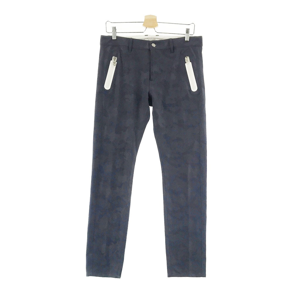 MARK&LONA ネイビー カモフラージュ パンツ M 1円】MARK&LONA マークアンドロナ ストレッチパンツ 迷彩柄 カモフラ