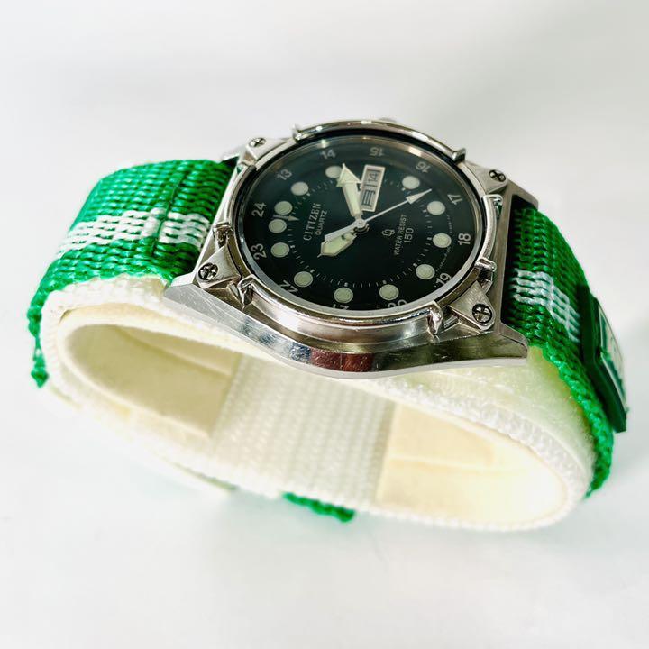 CITIZEN クォーツ 腕時計 150m防水【おまけ付き】 変文字盤 希少 珍品 CITIZEN シチズン クォーツ 150M防水1250-214056Y