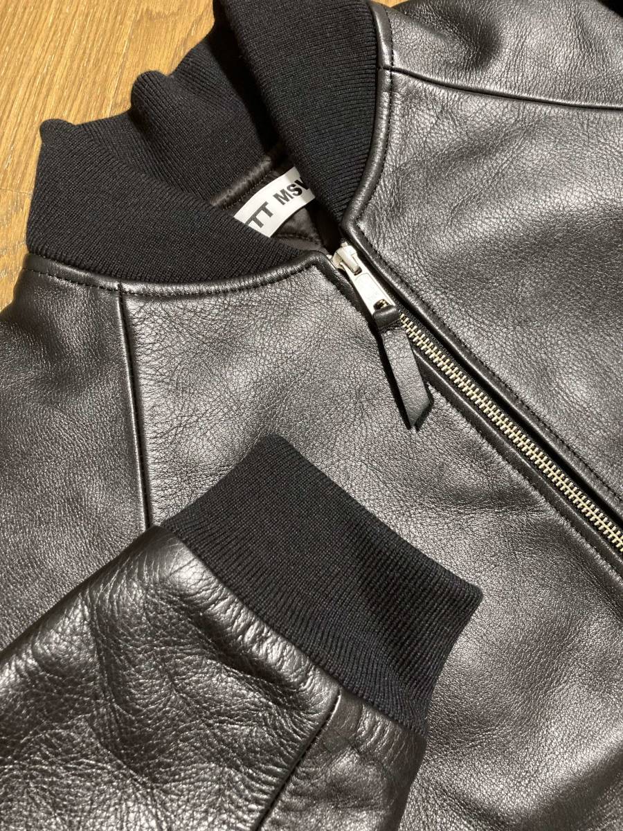 美品☆[TTT_MSW] 19AW 定165,000 Leather blouson ハラコ切替 ボンバー 