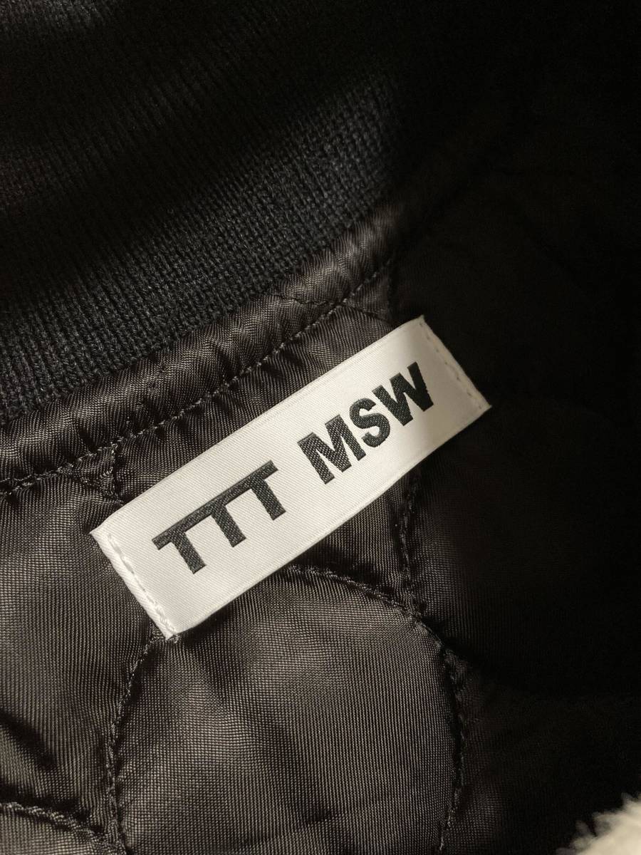 美品☆[TTT_MSW] 19AW 定165,000 Leather blouson ハラコ切替 ボンバー 