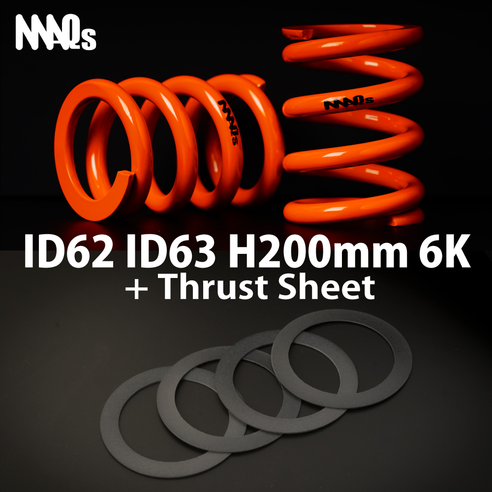  MAQs ID62 ID63 H200mm 6K 2本 スラストシート 4枚 直巻スプリング 車高調 直巻バネ(サスペンション)｜売買されたオークション情報、yahooの商品情報をアーカイブ公開 - オークファン その他