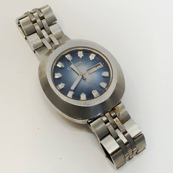 CITIZEN 腕時計 シルバー 6501 ブルー ステンレス 4-651472 TA 
