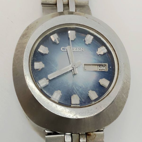 CITIZEN 腕時計 シルバー 6501 ブルー ステンレス 4-651472 TA 