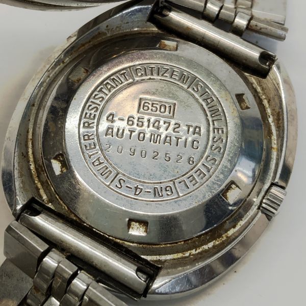 CITIZEN 腕時計 シルバー 6501 ブルー ステンレス 4-651472 TA 