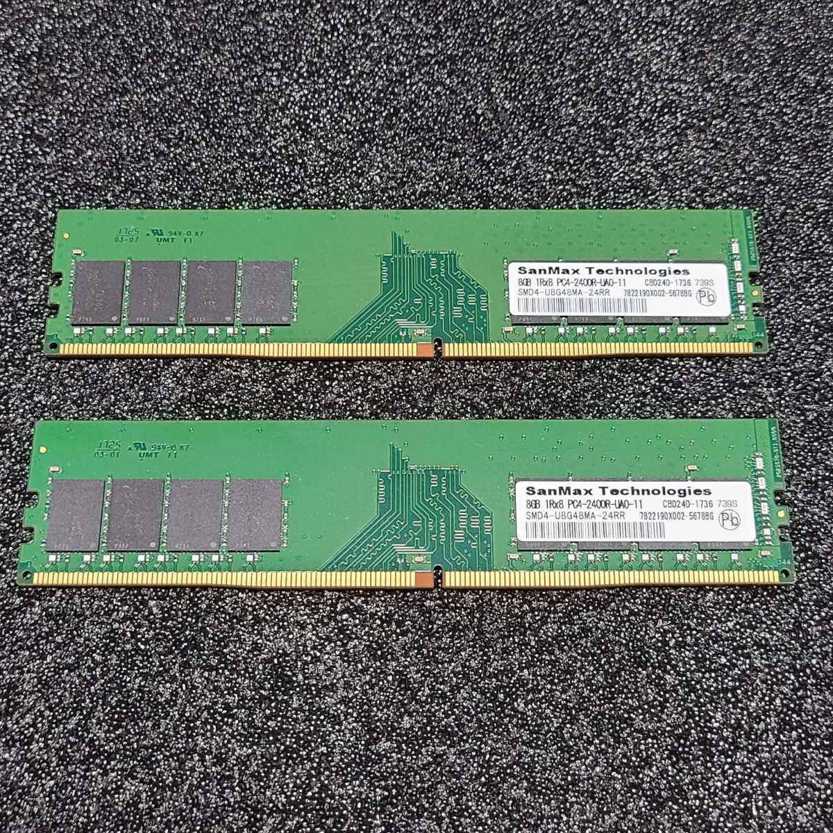 SanMax DDR4-2400MHz 16GB (8GB×2枚キット) SMD4-U8G48MA-24RR 動作