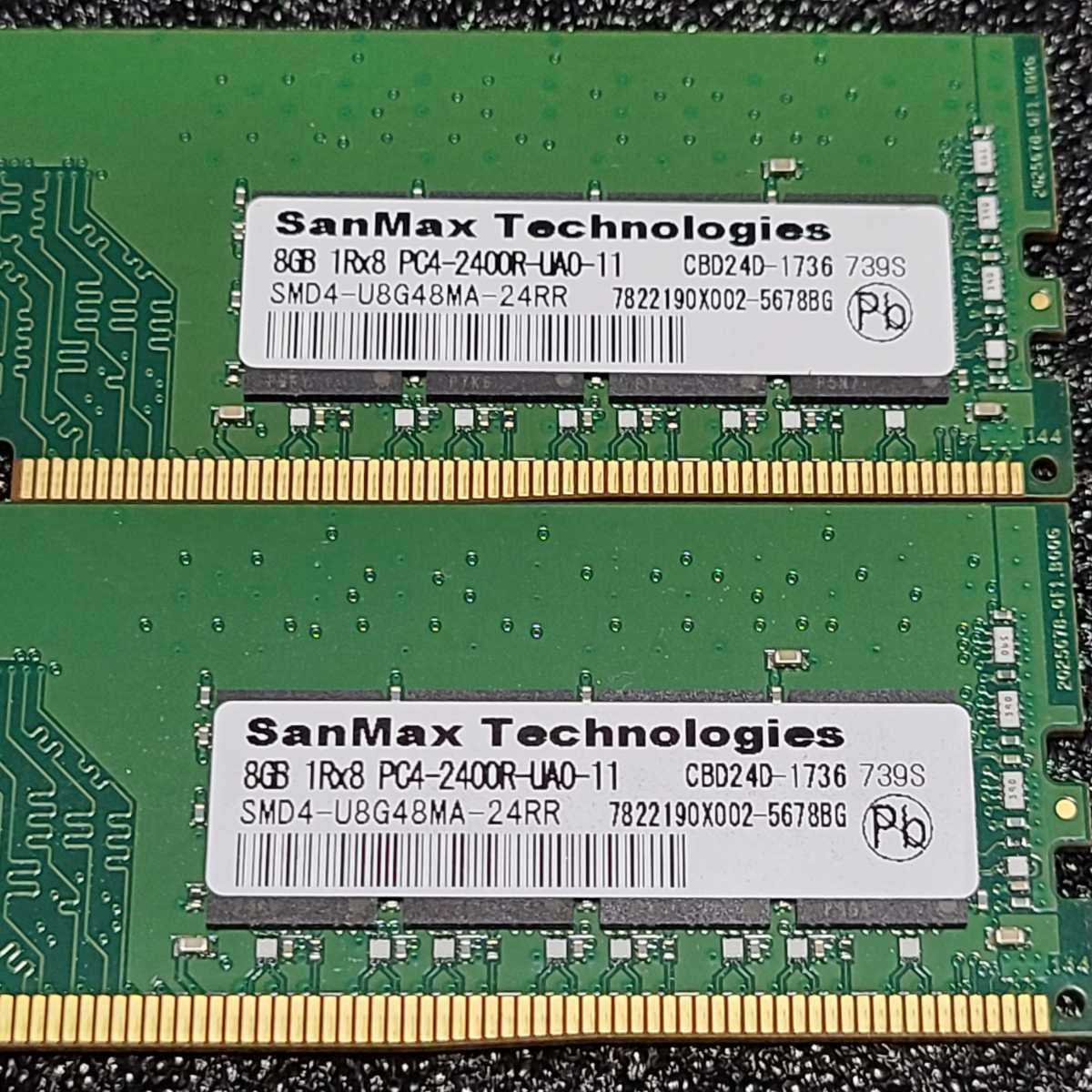 SanMax DDR4-2400MHz 16GB (8GB×2枚キット) SMD4-U8G48MA-24RR 動作
