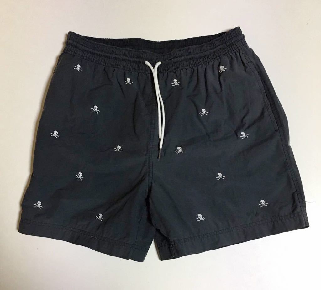 POLO RALPH LAUREN スカル 柄 ショーツ M ポロ ラルフローレン 骸骨 skull SWIM PANTS スイム ショート パンツ 水着 vintage ヴィンテージ