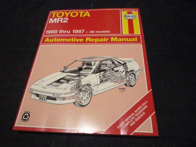 MR2 Toyota - Haynes Repair Manual A 1985-1987 (AW11) 0 