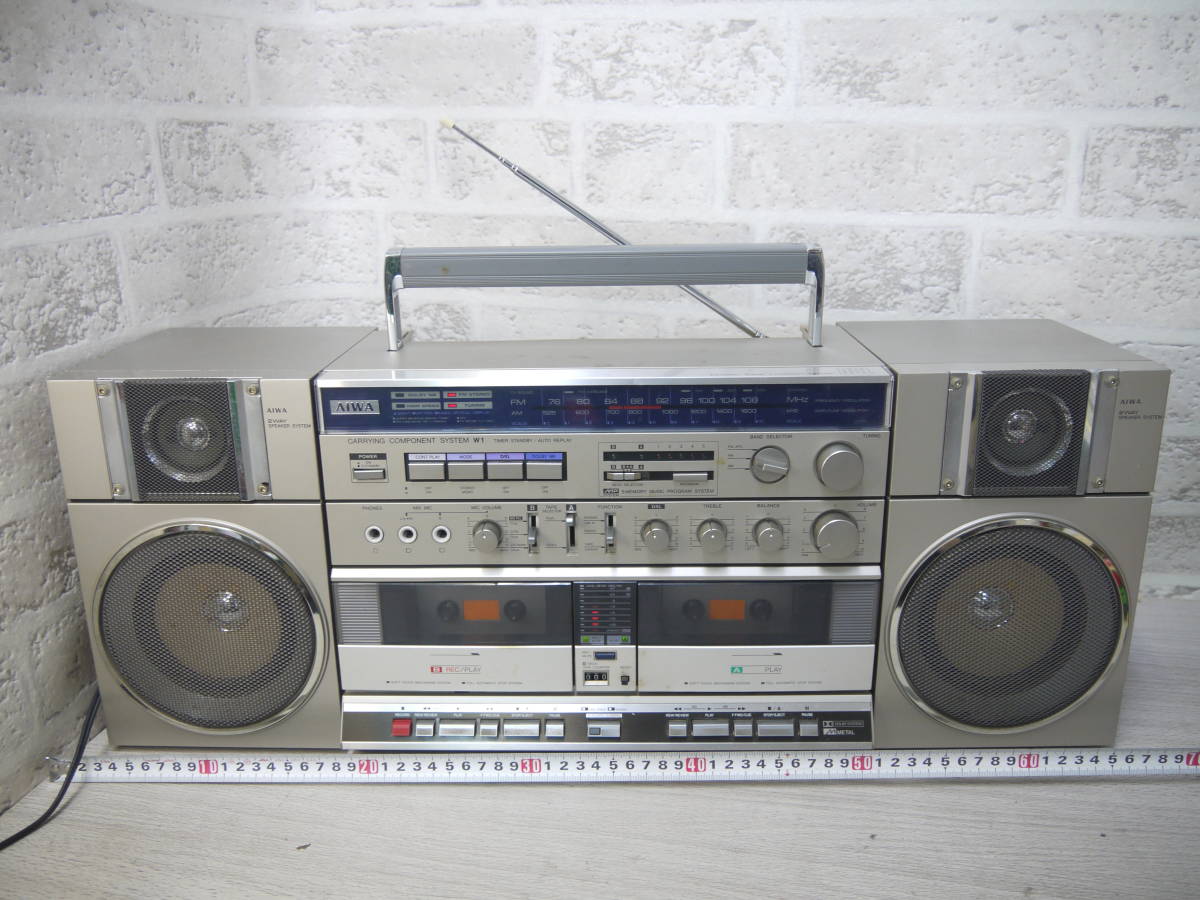 オーディオ機器 AIWA ラジカセ デュアルカセットデッキ CA-W3 アイワ