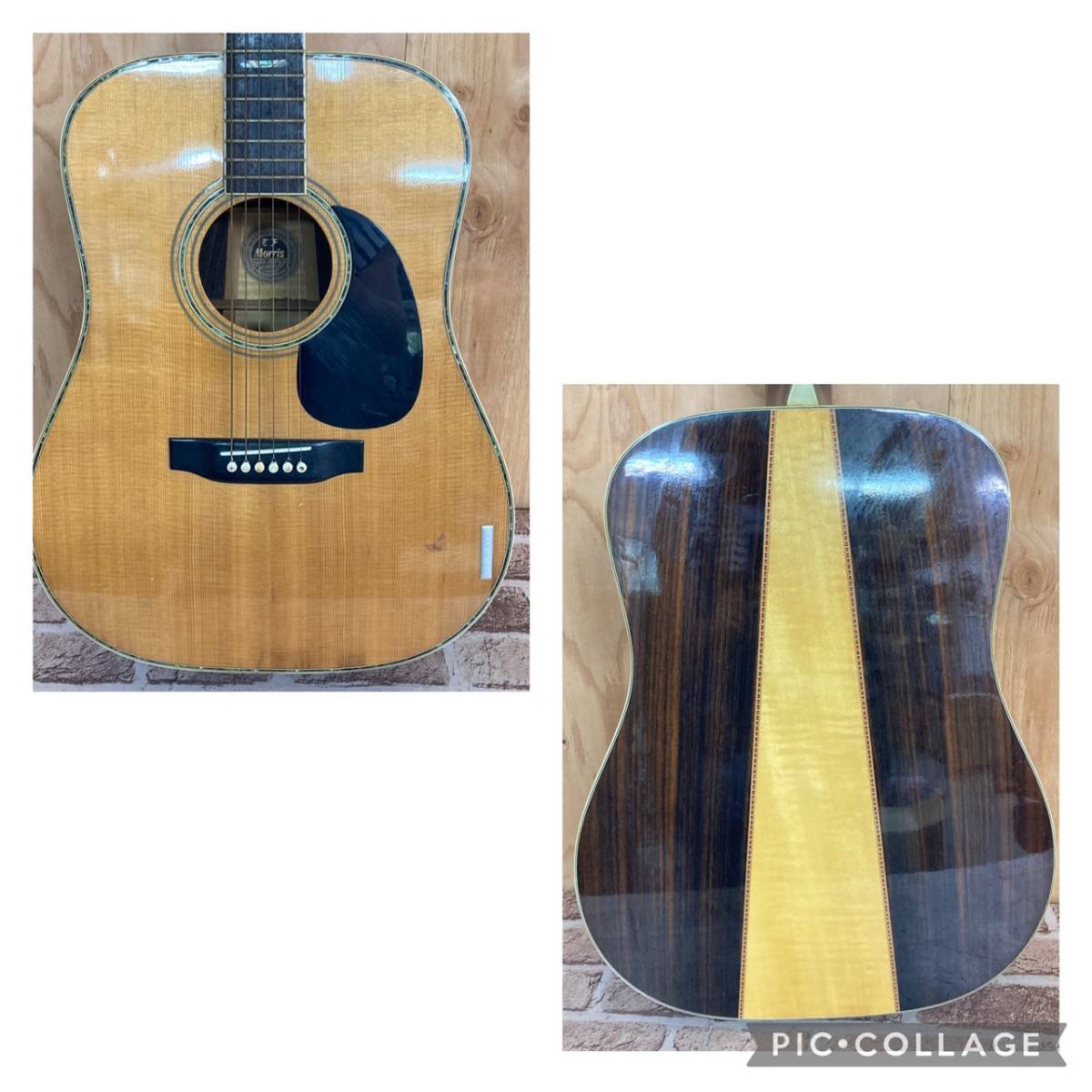 6-383] Morris W-50 TF アコティックギター 縦ロゴ ハードケース付き 