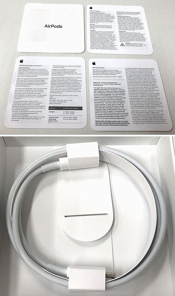 アップル AirPods with WirelessChargingCase(第2世代)[マイク対応